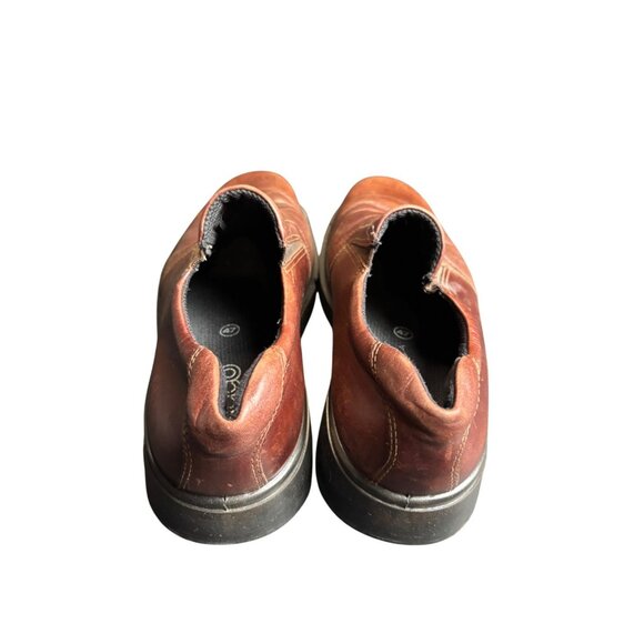 Ecco Mens Brown Leather Slip-On Shoes Size 47EU Size 12 - Picture 3 of 7